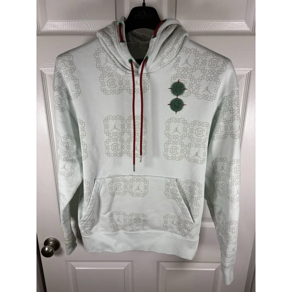 Nike Air Jordan x CLOT Jade Fleece Hoodie Barely Green Mens Size M DO0007-394